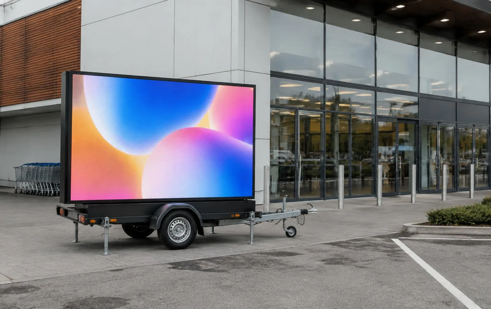 Mobil LED-trailer P4 – dubbelsidig 6 m²