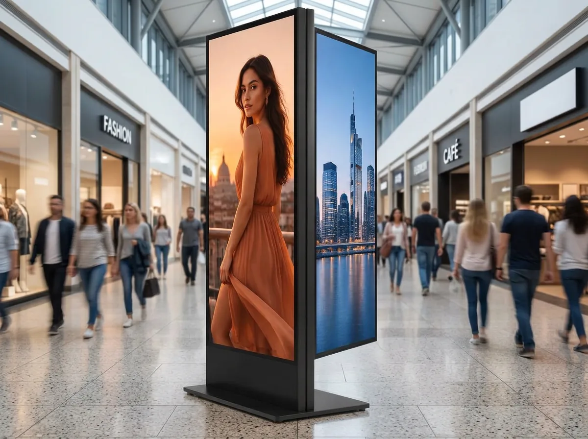 Dubbelsidig totem 55" 4K