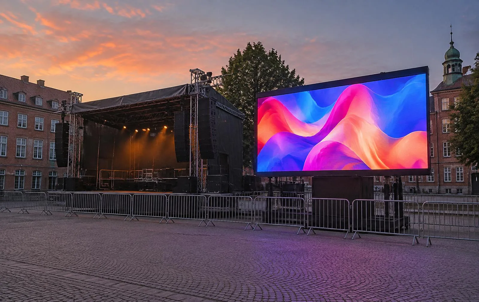 LED-skärm utomhus på event